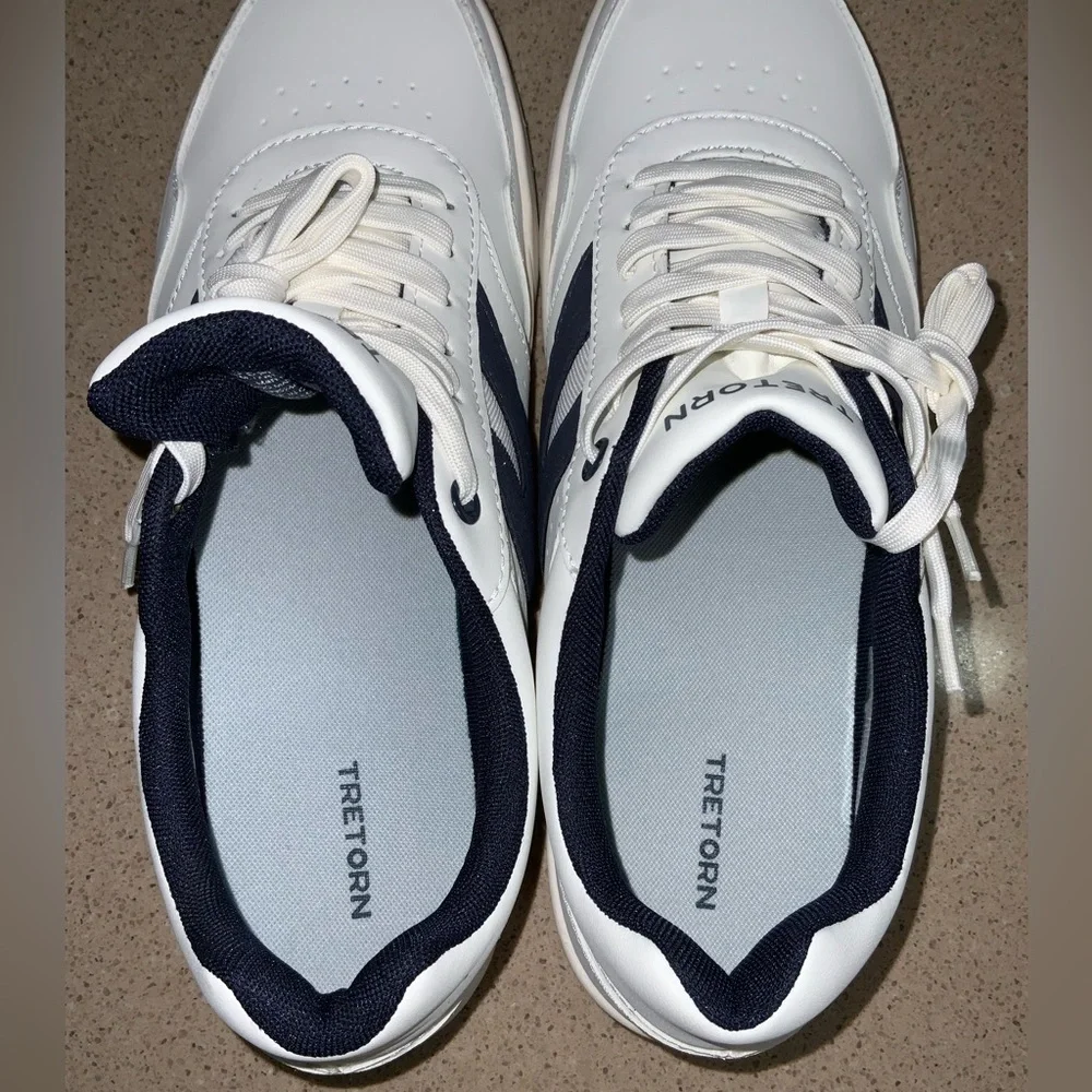 TRETORN Dennis White Athletic blue trim Sneakers